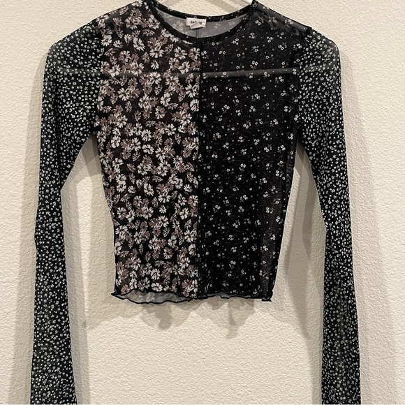 Garage Tops - Garage size small Y2K grunge Floral Patchwork Long Sleeve Top